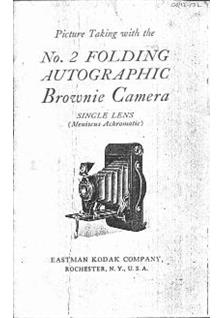 Kodak Brownie Folding Autographic 2  manual. Camera Instructions.